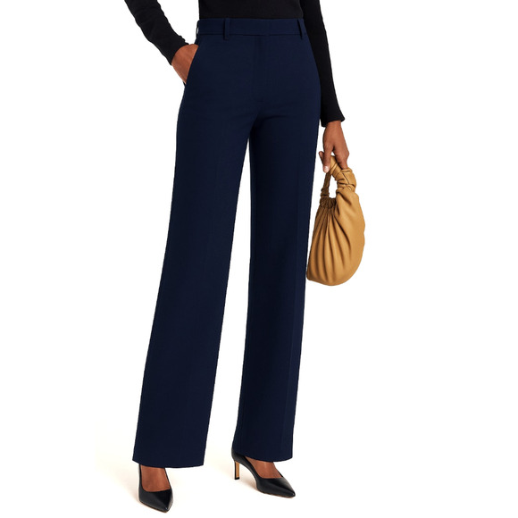 NEW! Nili Lotan 8 Dayton Linen & Silk $675 Wide Leg High Waist Pants Navy Blue - Picture 10 of 10